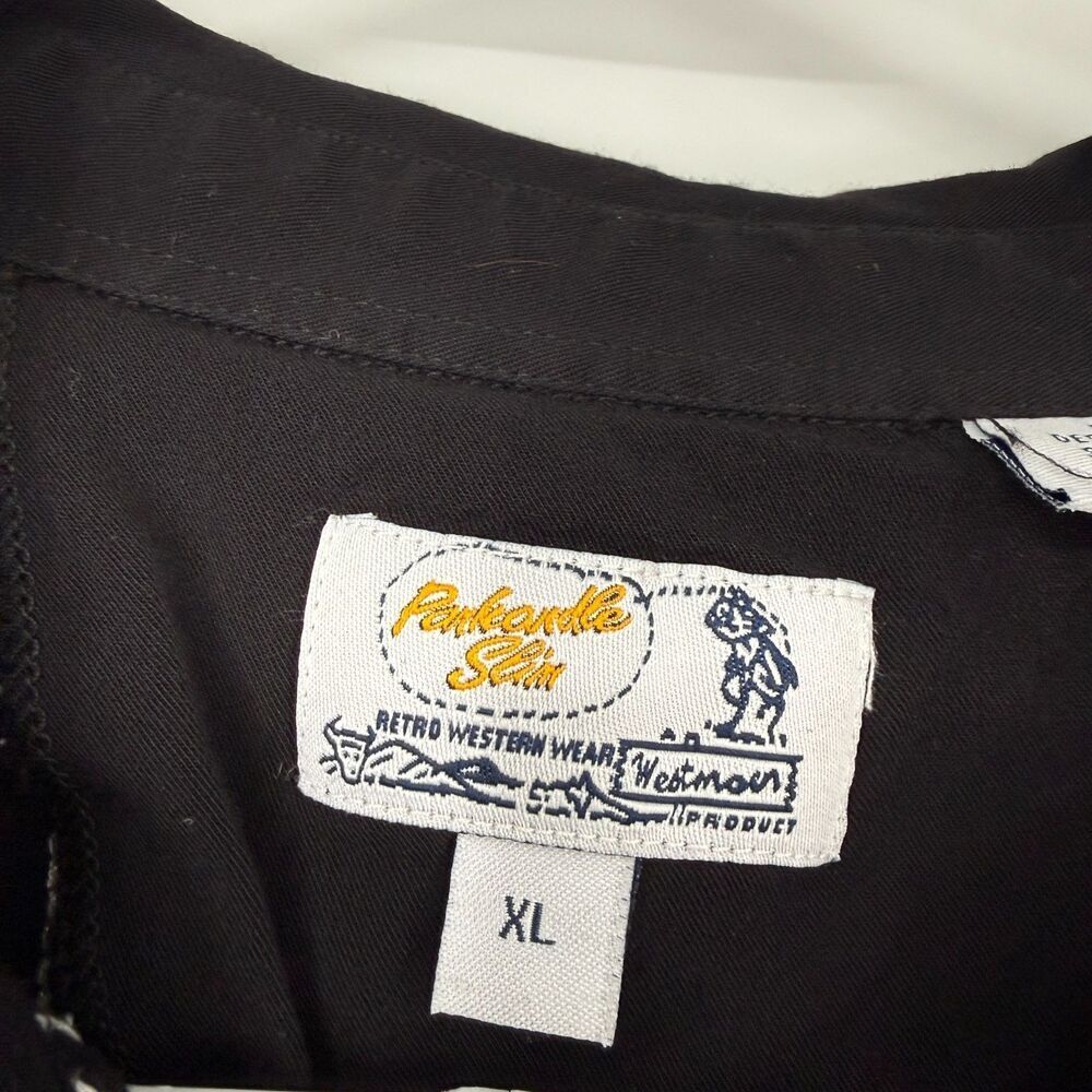 Vintage Panhandle Slim Shirt Womens XL Smile Pocket Rhinestone Stars Snap Rodeo - Picture 8 of 11